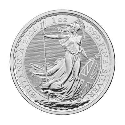 ブリタニア銀貨 1オンス(イギリス・直径38.6mm)