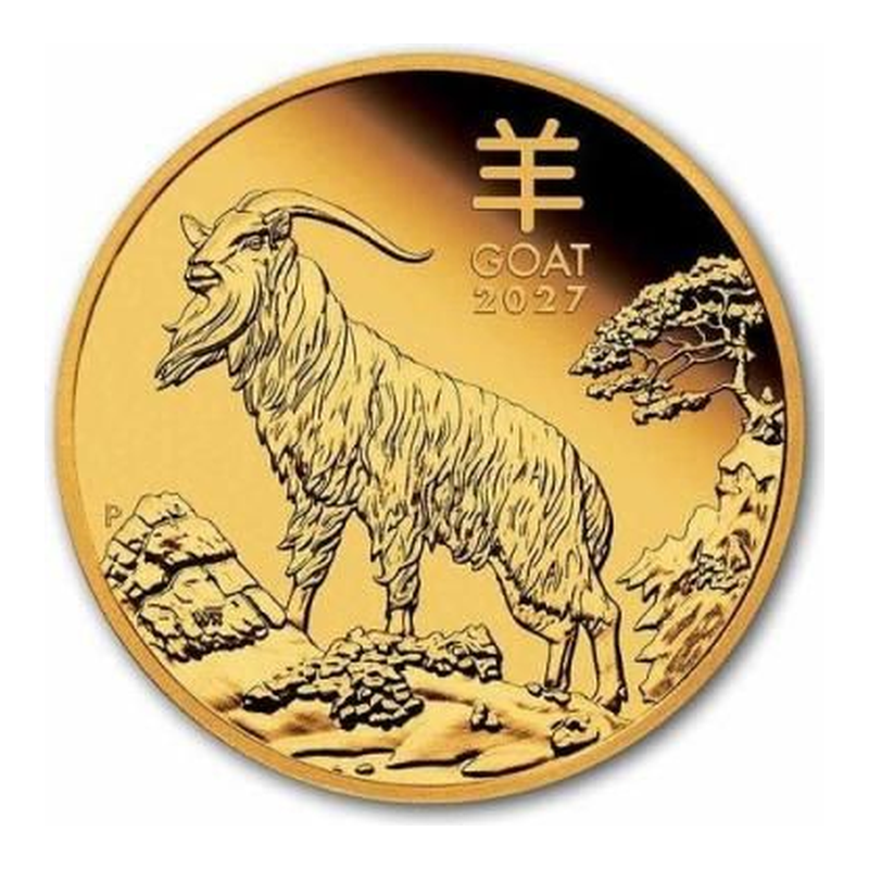 2027年 未年 干支コイン パース プルーフ金貨 1オンス