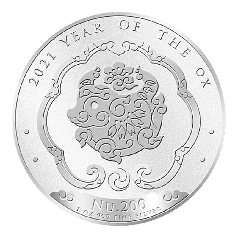 2021年 ブータン 干支 銀貨 丑(うし)