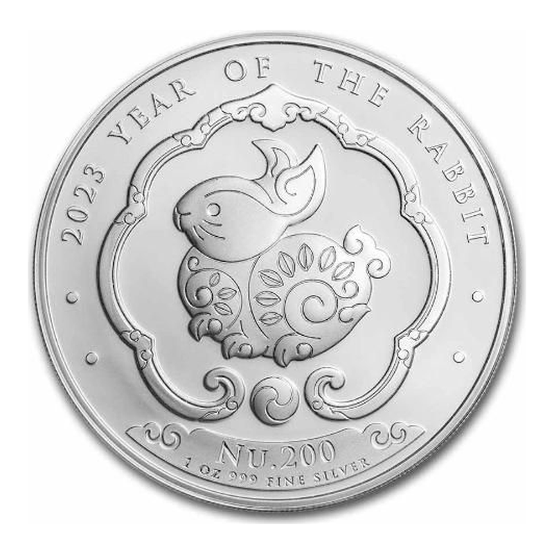 2023年 ブータン 干支 銀貨 卯(うさぎ)