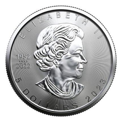 メイプルリーフ銀貨 2023年 エリザベス2世の肖像