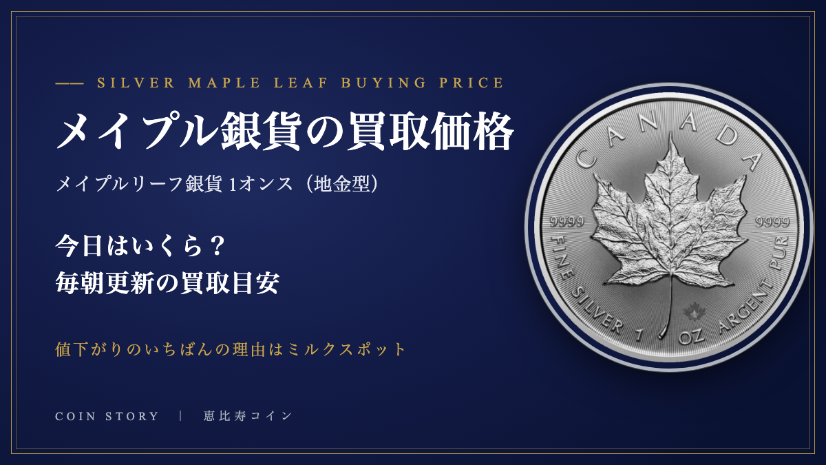メイプル銀貨の買取価格 今日の買取目安