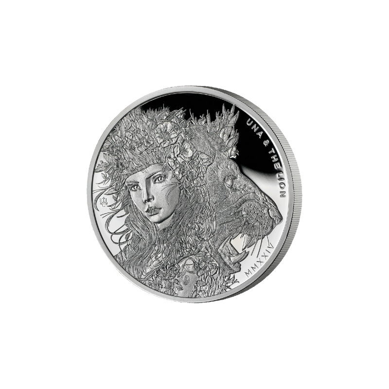 2024年 セントヘレナ モダン・ウナとライオン 1オンス プルーフ銀貨