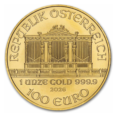 ウィーン金貨 1オンス 2026年 パイプオルガンの面